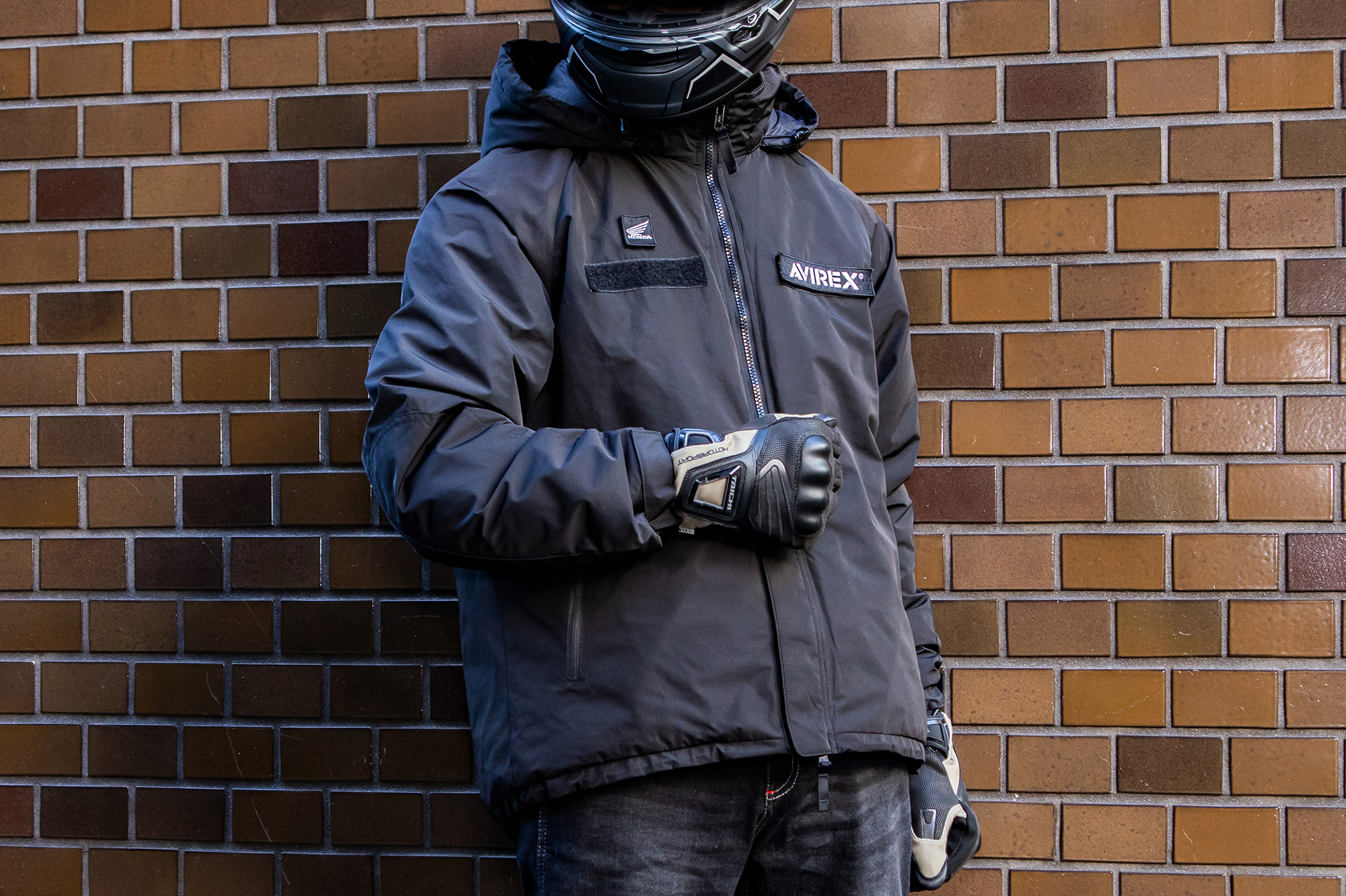 バイク冬ジャケット（HYOD MHI-029）ズボン下とネックウォーマー付 ...
