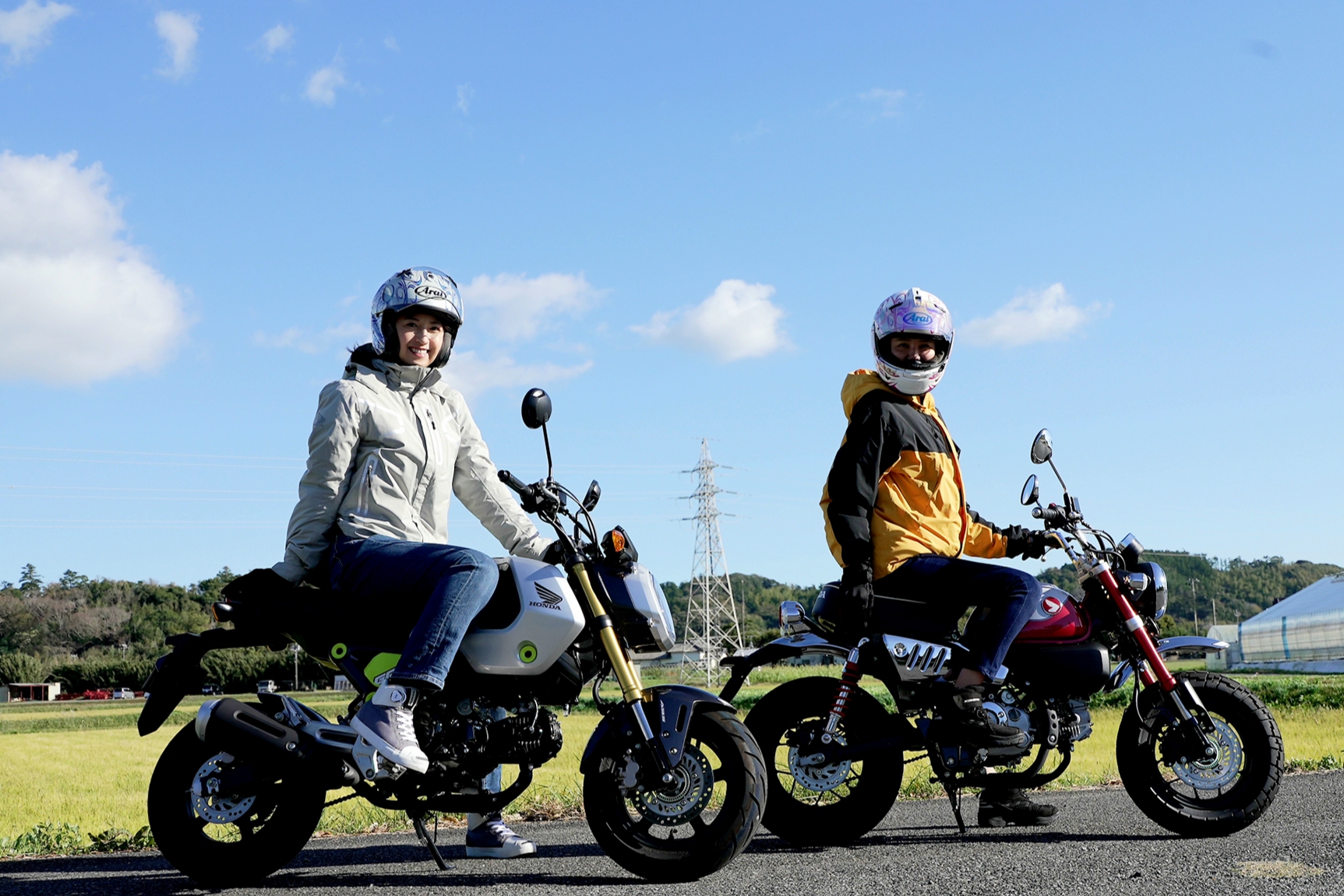 新しくなったモンキー125とグロムでわくわく女子ツーリング 目指せ 絶品黄金アジフライ