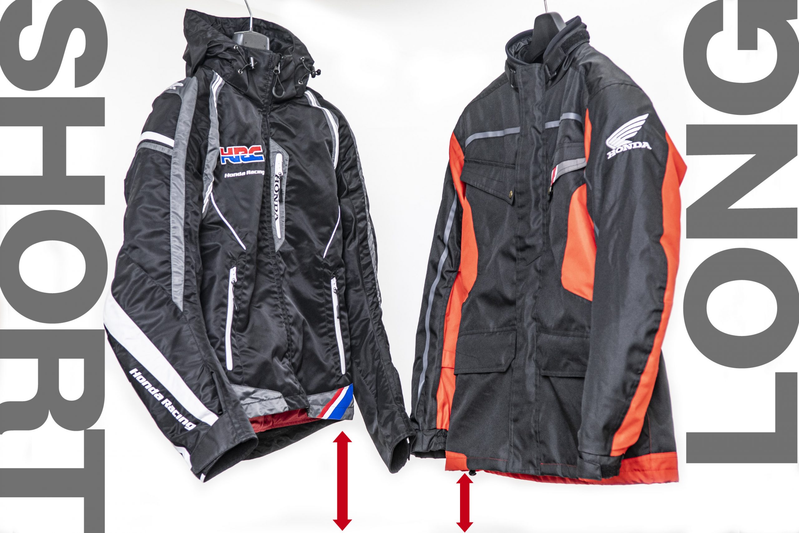 バイクウエアには丈の長いジャケットと短いジャケットがあるけど どっちを選べばいいの バイクライフ ステップアップ講座 ライディングジャケット の丈の長さの違い