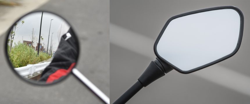 バイクのバックミラー 見えていない 死角 がどれくらいあると思う バイクライフ ステップアップ講座 バックミラー 編 Safety